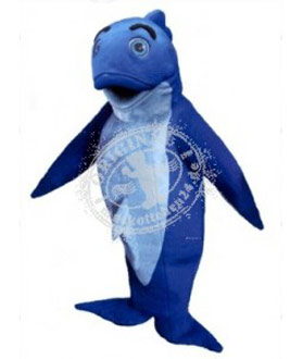 Maskottchen Blauer Fisch Kostüm (Werbefigur)
