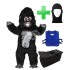 Kostüm Gorilla 9 + Kühlweste "Blue M24" + Tasche "Star" + Hygiene Maske (Hochwertig)