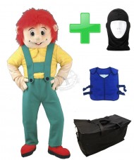 Person Kind / Junge Kostüm + Kühlweste "Blue M24" + Tasche "Star" + Hygiene Maske (Hochwertig)