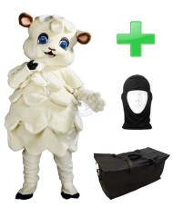 Kostüm Schaf 3 + Tasche "Star" + Hygiene Maske (Hochwertig)
