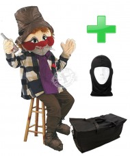 Person Mann "Schlucki" Kostüm + Tasche "Star" + Hygiene Maske (Hochwertig)