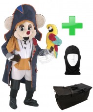 Kostüm Maus 26 + Tasche "Star" + Hygiene Maske (Hochwertig)