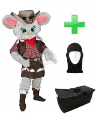 Kostüm Maus 11 + Tasche "Star" + Hygiene Maske (Hochwertig)