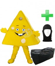 Kostüm Käse + Tasche "XL" + Hygiene Maske (Hochwertig)