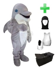 Kostüm Delfin 4 + Haube + Kissen + Tasche (Professionell)