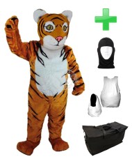 Kostüm Tiger 11 + Haube + Kissen + Tasche (Professionell)