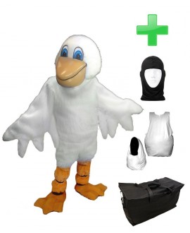 Kostüm Albatros 1 + Haube + Kissen + Tasche (Werbefigur)