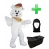 Kostüm Eisbär 6 + Tasche Star + Hygiene Maske (Hochwertig)