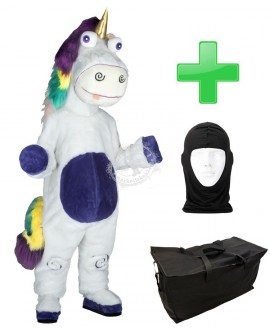 Kostüm Einhorn 2 + Tasche "Star" + Hygiene Maske (Hochwertig)
