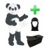 Kostüm Panda 1 + Tasche Star + Hygiene Maske (Hochwertig)