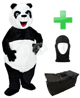 Kostüm Panda 7 + Tasche "Star" + Hygiene Maske (Hochwertig)
