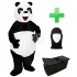 Kostüm Panda 3 + Tasche Star + Hygiene Maske (Hochwertig)