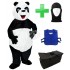 Kostüm Panda 3 + Kühlweste + Tasche Star + Hygiene Maske (Hochwertig)