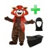 Kostüm Roter Panda 6 + Tasche Star + Hygiene Maske (Hochwertig)