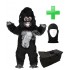 Kostüm Gorilla 6 + Tasche Star + Hygiene Maske (Hochwertig)