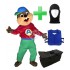 Kostüm Streifenhörnchen 6 + Kühlweste "Blue M24" + Tasche "Star" + Hygiene Maske (Hochwertig)