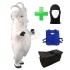 Kostüm Ziege 3 + Kühlweste "Blue M24" + Tasche "Star" + Hygiene Maske (Hochwertig)