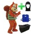 Kostüm Eichhörnchen 7 + Kühlweste + Tasche Star + Hygiene Maske (Hochwertig)