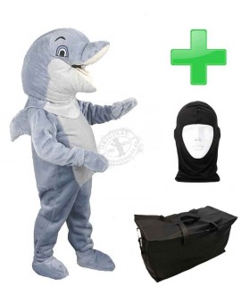 Kostüm Delfin 5 + Tasche "Star" + Hygiene Maske (Hochwertig)