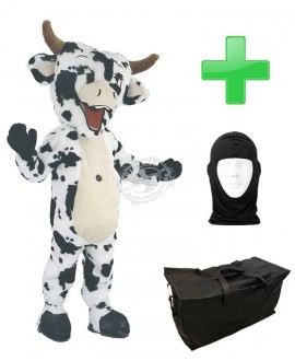 Kostüm Kuh 6 + Tasche "Star" + Hygiene Maske (Hochwertig)