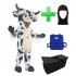 Kostüm Kuh 5 + Kühlweste "Blue M24" + Tasche "Star" + Hygiene Maske (Hochwertig)