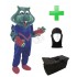 Kostüm Frosch 3 + Tasche "Star" + Hygiene Maske (Hochwertig)