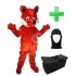 Kostüm Fuchs 4 + Tasche "Star" + Hygiene Maske (Hochwertig)