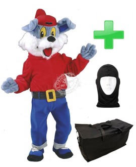 Kostüm Wolf 15 + Tasche "Star" + Hygiene Maske (Hochwertig)