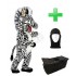 Kostüm Zebra 2 + Tasche "Star" + Hygiene Maske (Hochwertig)