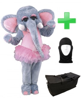 Kostüm Elefant 8 + Tasche "Star" + Hygiene Maske (Hochwertig)