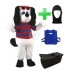 Kostüm Hund 25 + Kühlweste "Blue M24" + Tasche "Star" + Hygiene Maske (Hochwertig)