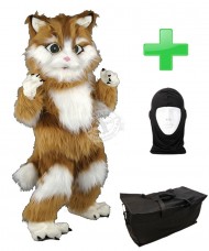 Kostüm Katze 12 + Tasche "Star" + Hygiene Maske (Hochwertig)