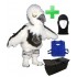 Maskottchen Adler Küken + Kühlweste "Blue M24" + Tasche "Star" + Hygiene Maske (Hochwertig)