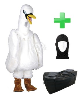 Kostüm Schwan 2 + Tasche "XL" + Hygiene Maske (Hochwertig)