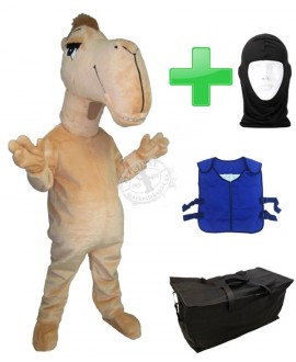 Kostüm Kamel 4 + Kühlweste "Blue M24" + Tasche "Star" + Hygiene Maske (Hochwertig)