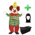 Kostüm Clown + Tasche "Star" + Hygiene Maske (Hochwertig)