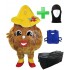 Kostüm Kartoffel + Tasche "XL" + Hygiene Maske (Hochwertig)
