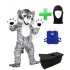 Kostüm Leopard 4 + Kühlweste "Blue M24" + Tasche "Star" + Hygiene Maske (Hochwertig)