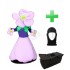 Kostüm Blume Violett 4 + Tasche "Star" + Hygiene Maske (Hochwertig)