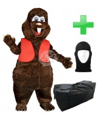 Kostüm Maulwurf + Tasche "XL" + Hygiene Maske (Hochwertig)