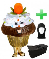 Kostüm Cupcake / Muffin 1 + Tasche "Star" + Hygiene Maske (Hochwertig)