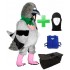 Kostüm Tauben + Kühlweste "Blue M24" + Tasche "Star" + Hygiene Maske (Hochwertig)