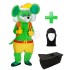 Kostüm Maus 18 + Tasche "Star" + Hygiene Maske (Hochwertig)
