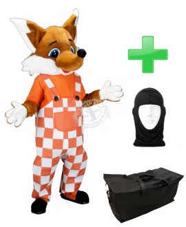 Kostüm Fuchs 9 + Tasche "Star" + Hygiene Maske (Hochwertig)