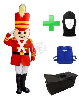 Kostüm Soldat / Leibgarde 7 + Kühlweste "Blue M24" + Tasche "Star" + Hygiene Maske (Hochwertig)