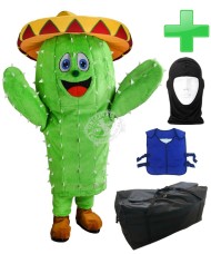 Kostüm Kaktus 1 + Kühlweste "Blue M24" + Tasche "Star" + Hygiene Maske (Hochwertig)