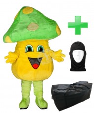 Kostüm Pilz / Champignon 3 + Tasche "XL" + Hygiene Maske (Hochwertig)