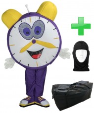 Kostüm Uhr / Wecker + Tasche "XL" + Hygiene Maske (Hochwertig)