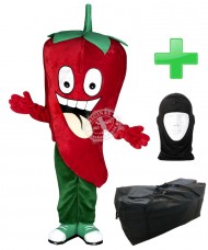 Kostüm Peperoni + Tasche "XL" + Hygiene Maske (Hochwertig)