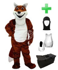 Kostüm Fuchs 1 + Haube + Kissen + Tasche (Werbefigur)